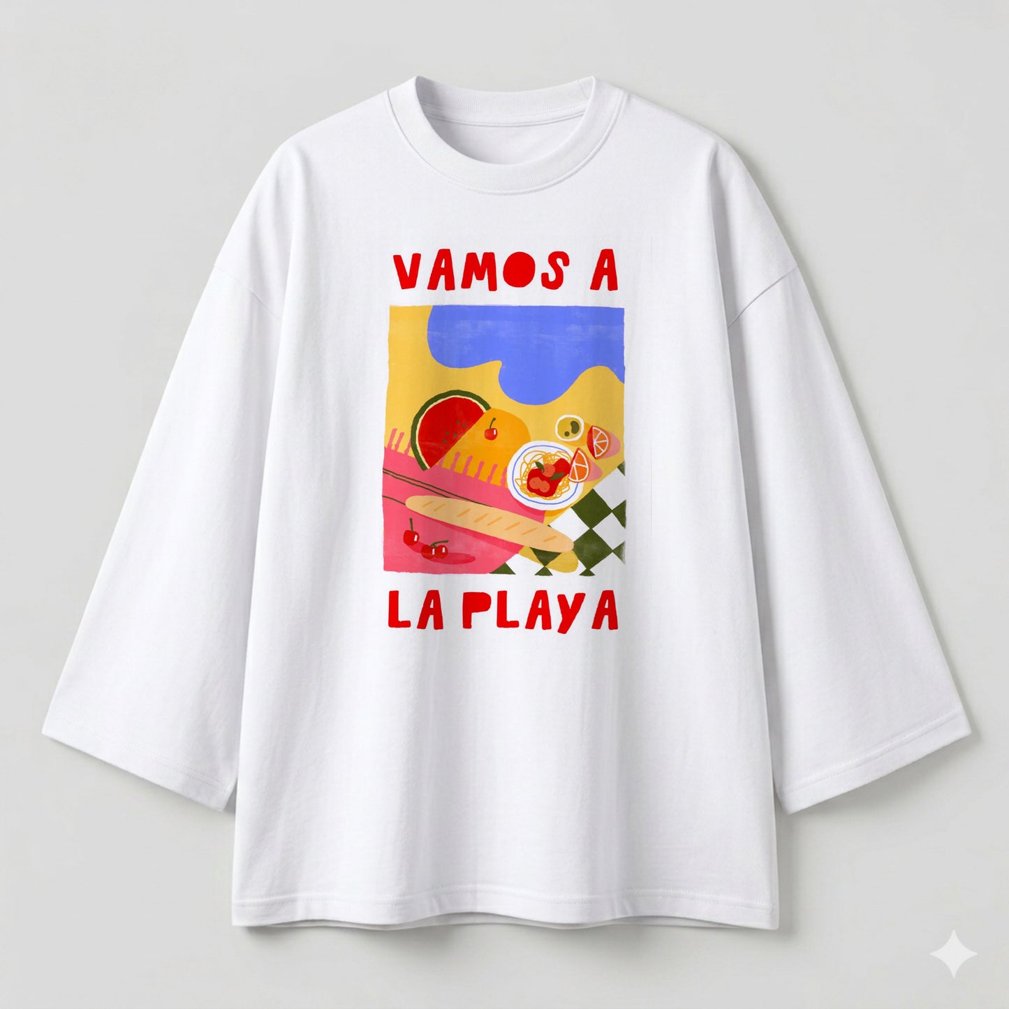 La playa white oversize tshirt