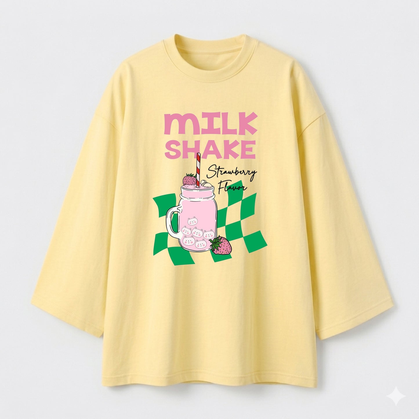 Milk shake yellow oversize tshirt
