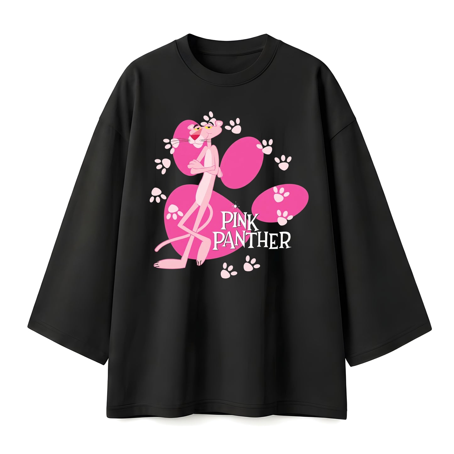 Pink panther black oversize tshirt
