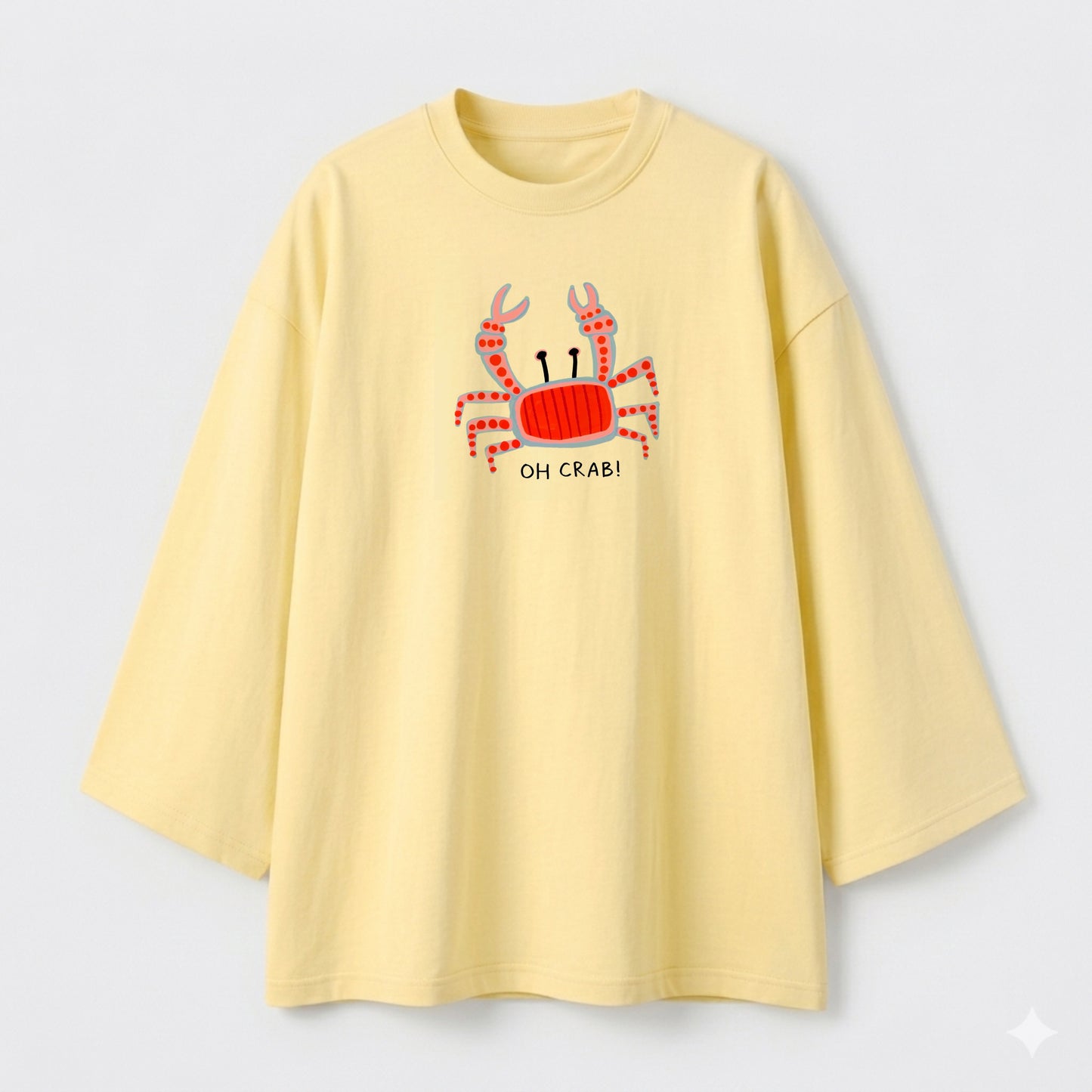 Oh crab yellow oversize tshirt
