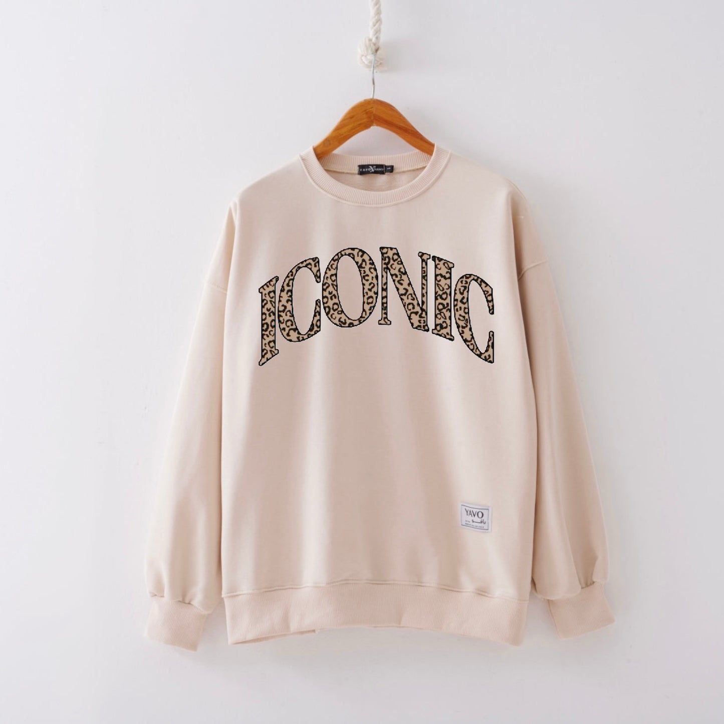 iconic Beige autumn crewnecke