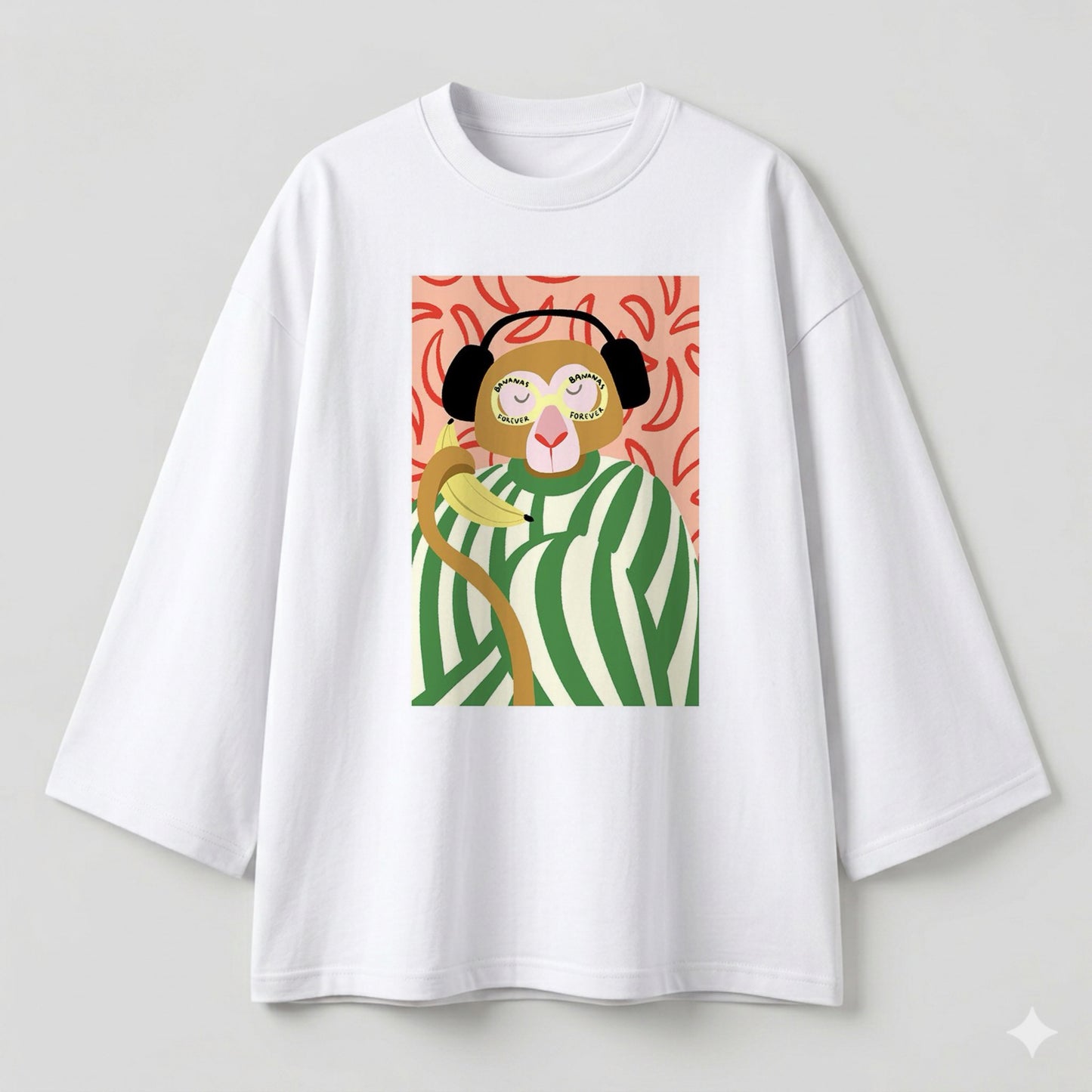 Monkey white oversize tshirt