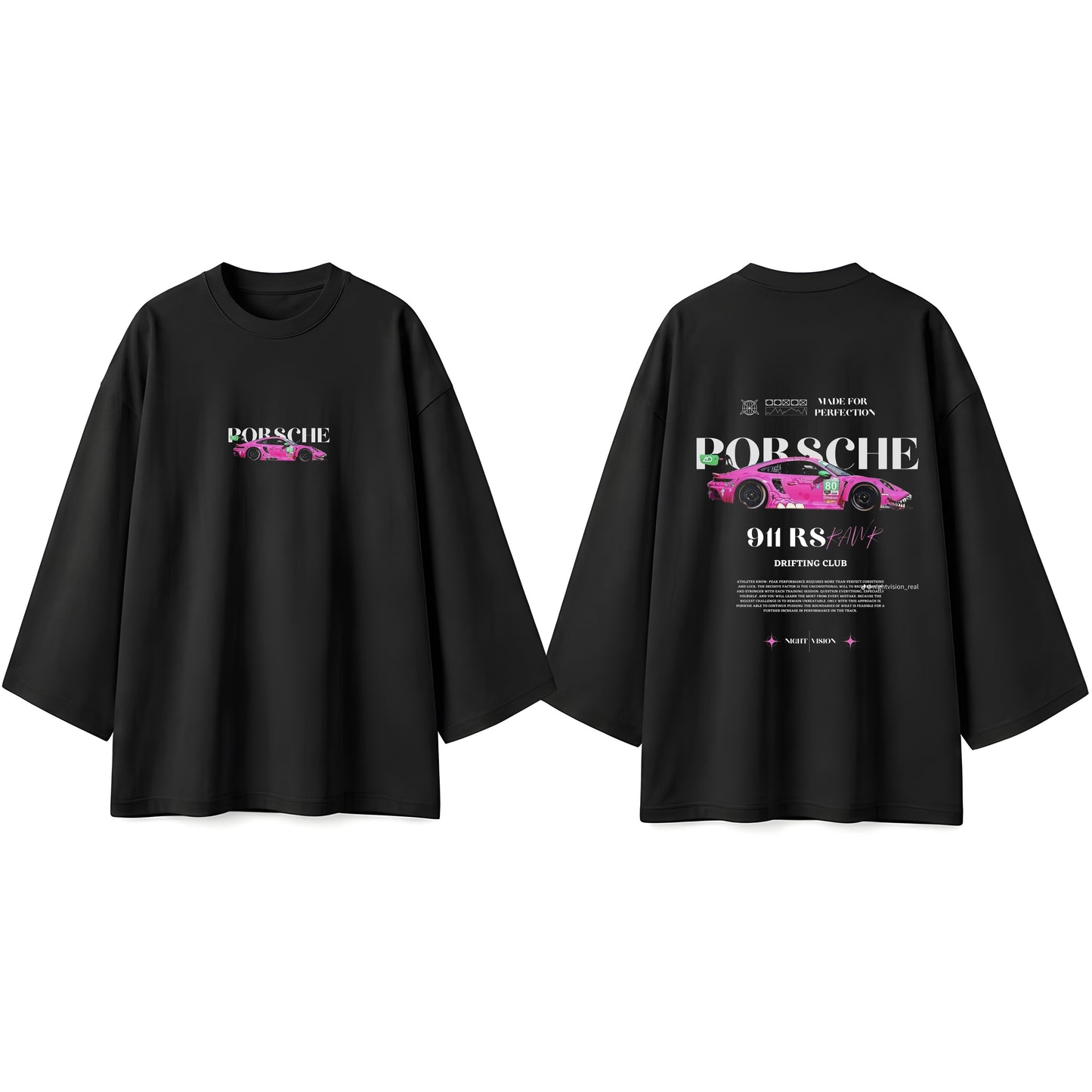 Porsche black oversize tshirt