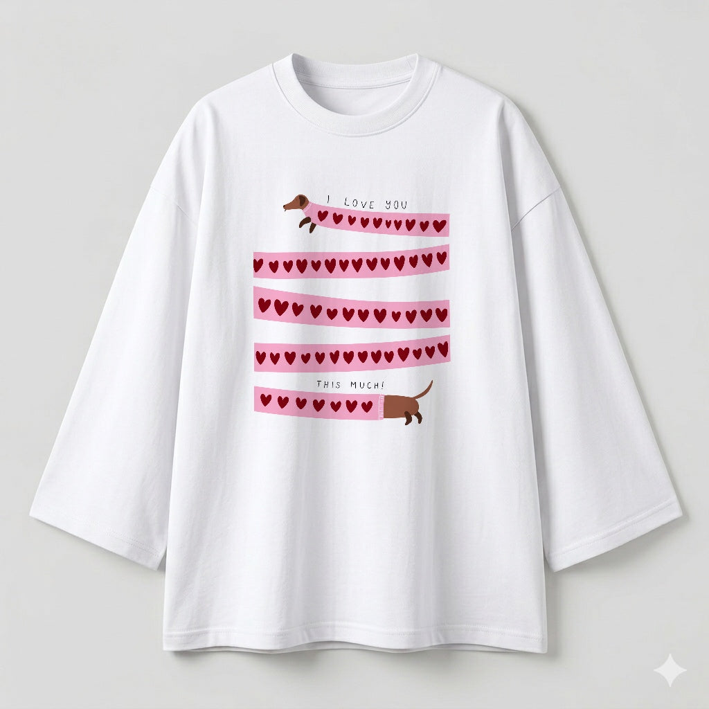 Love white oversize tshirt
