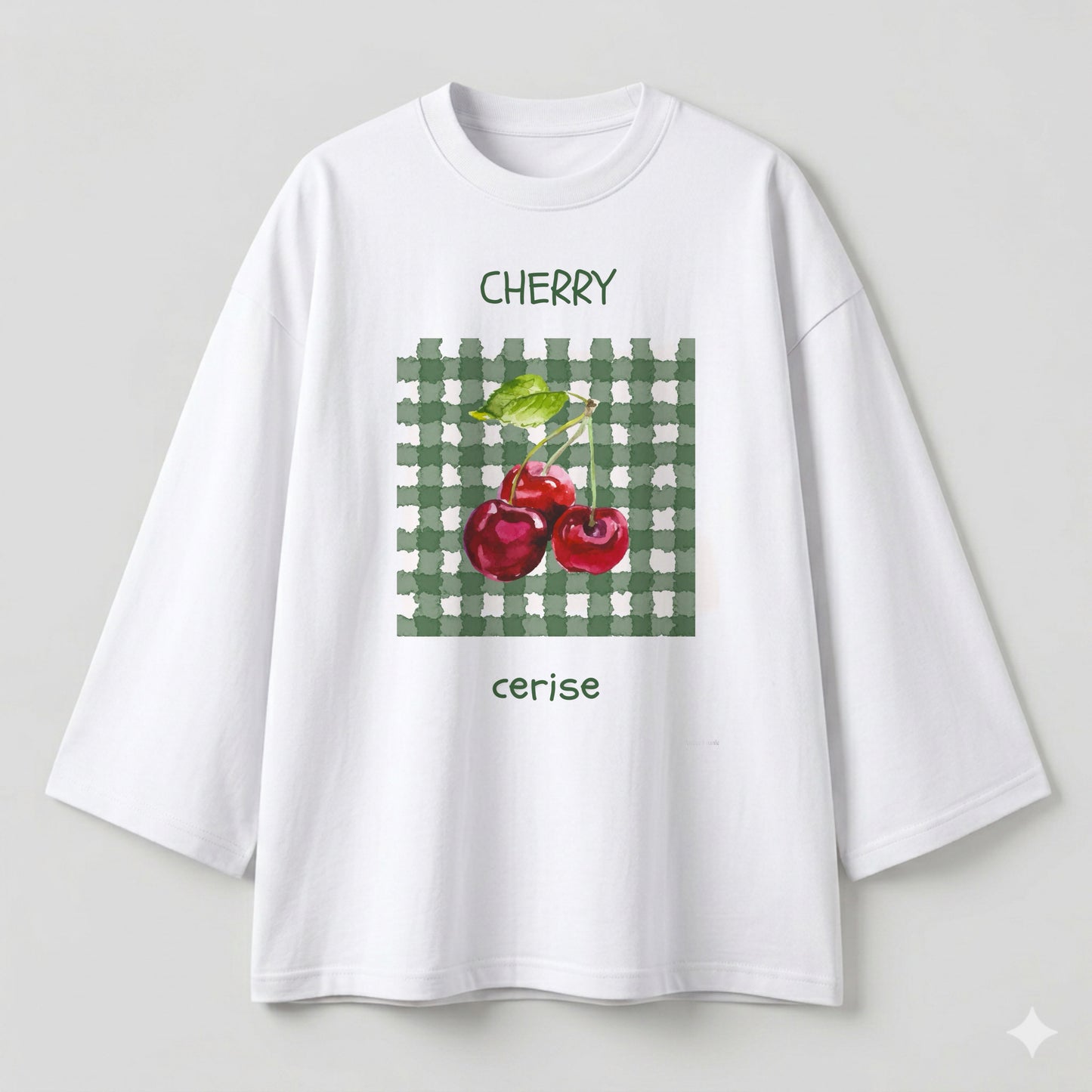 Cherry white oversize tshirt