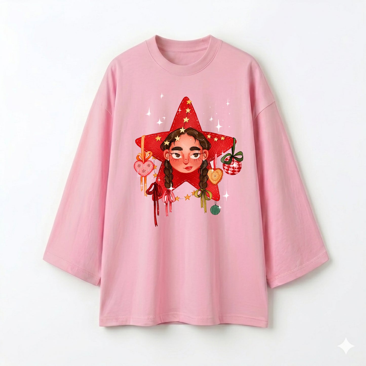 Charms girl pink oversize tshirt