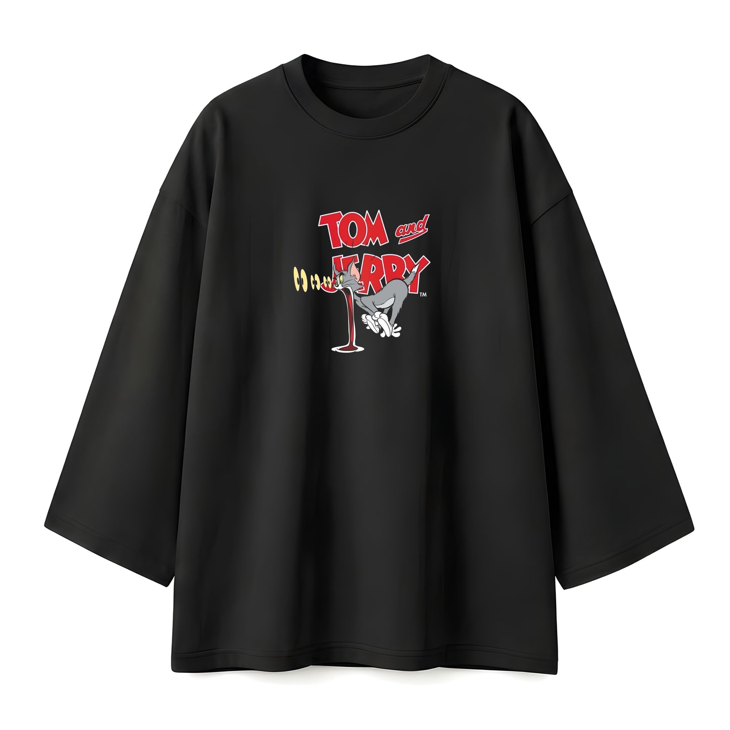 Tom & jerry black oversize tshirt