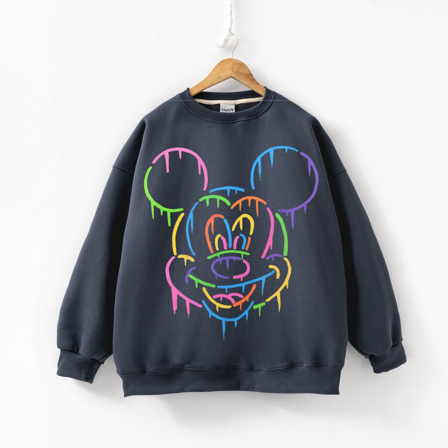 Mickey navy gray Crewneck