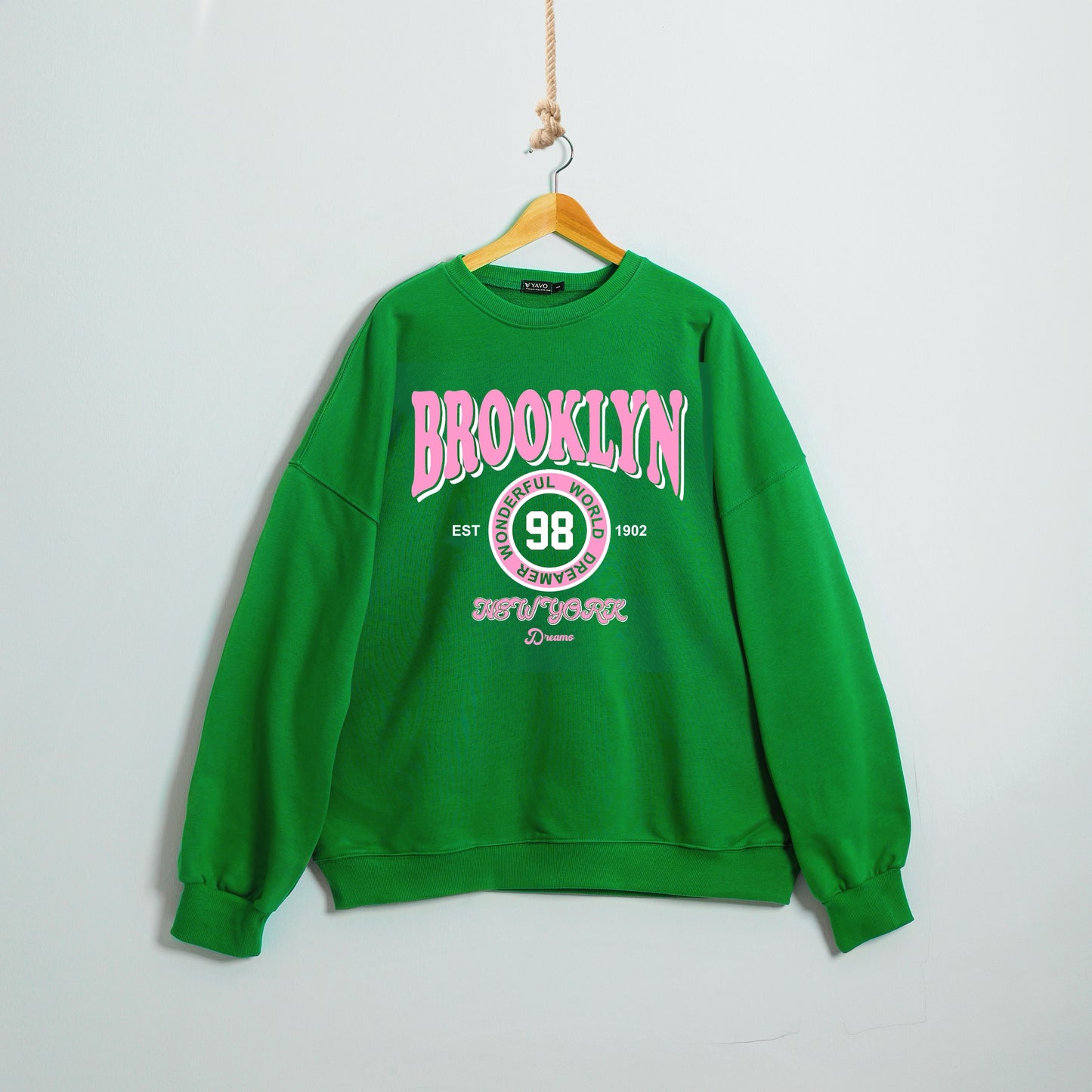 Brooklyn green autumn crewneck