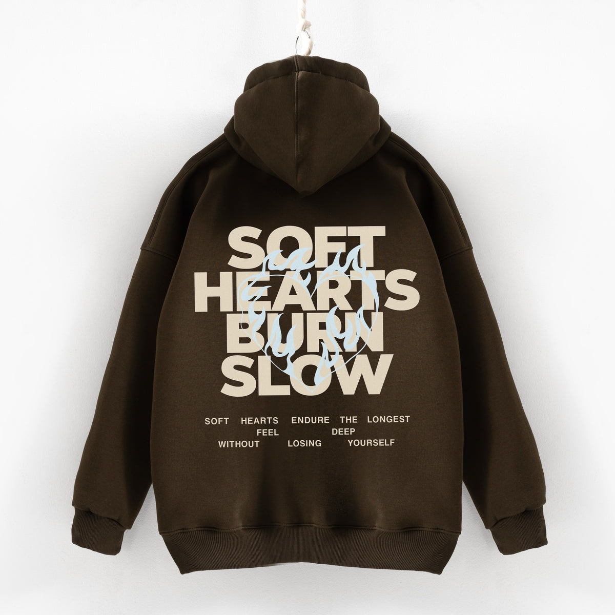 Soft hearts Brown Hoodie