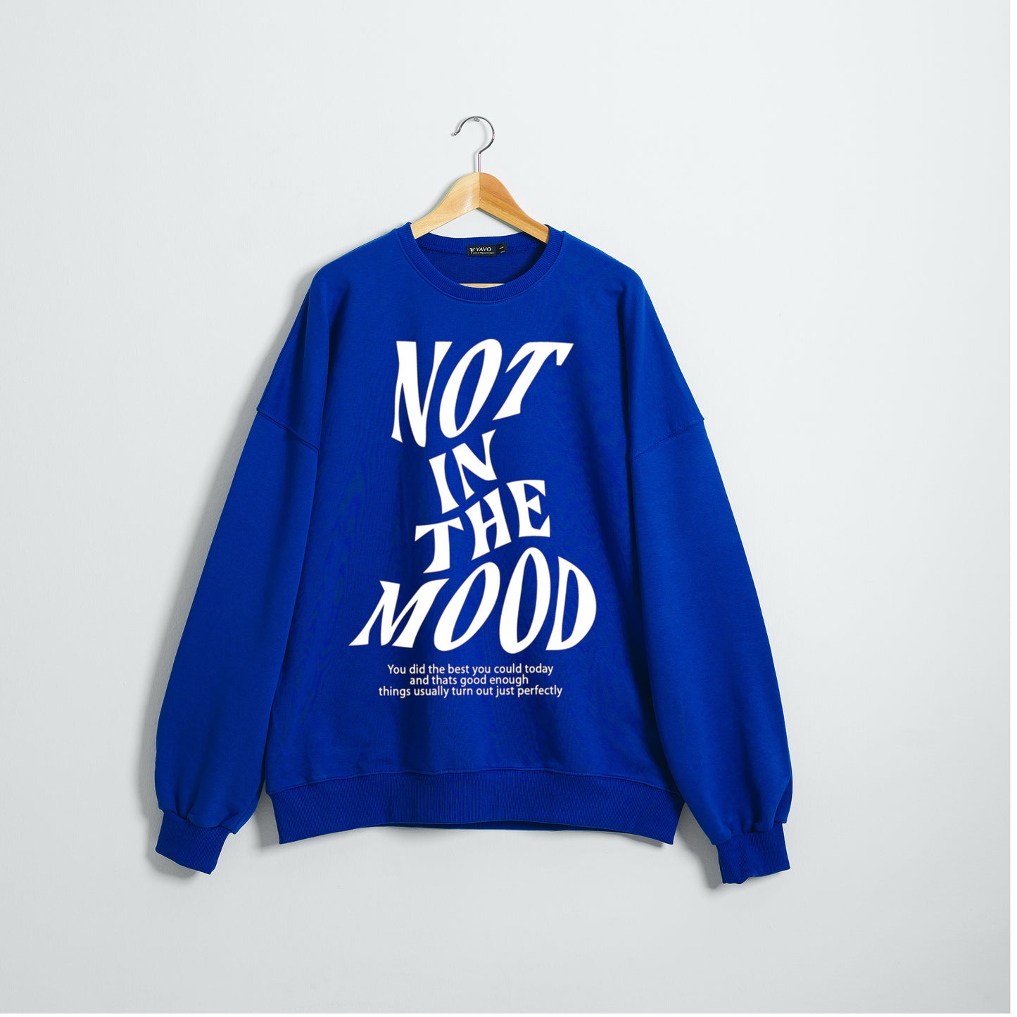 not in the mood Blue autumn crewneck