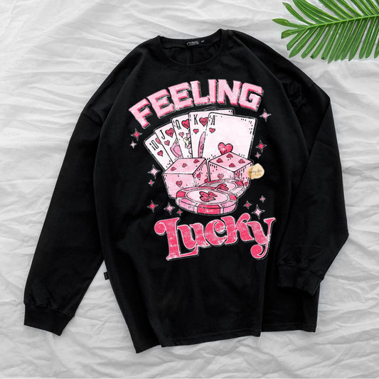 Feeling lucky black Tshirt