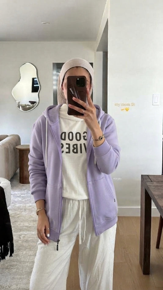 Zip up sweatshirt lavender