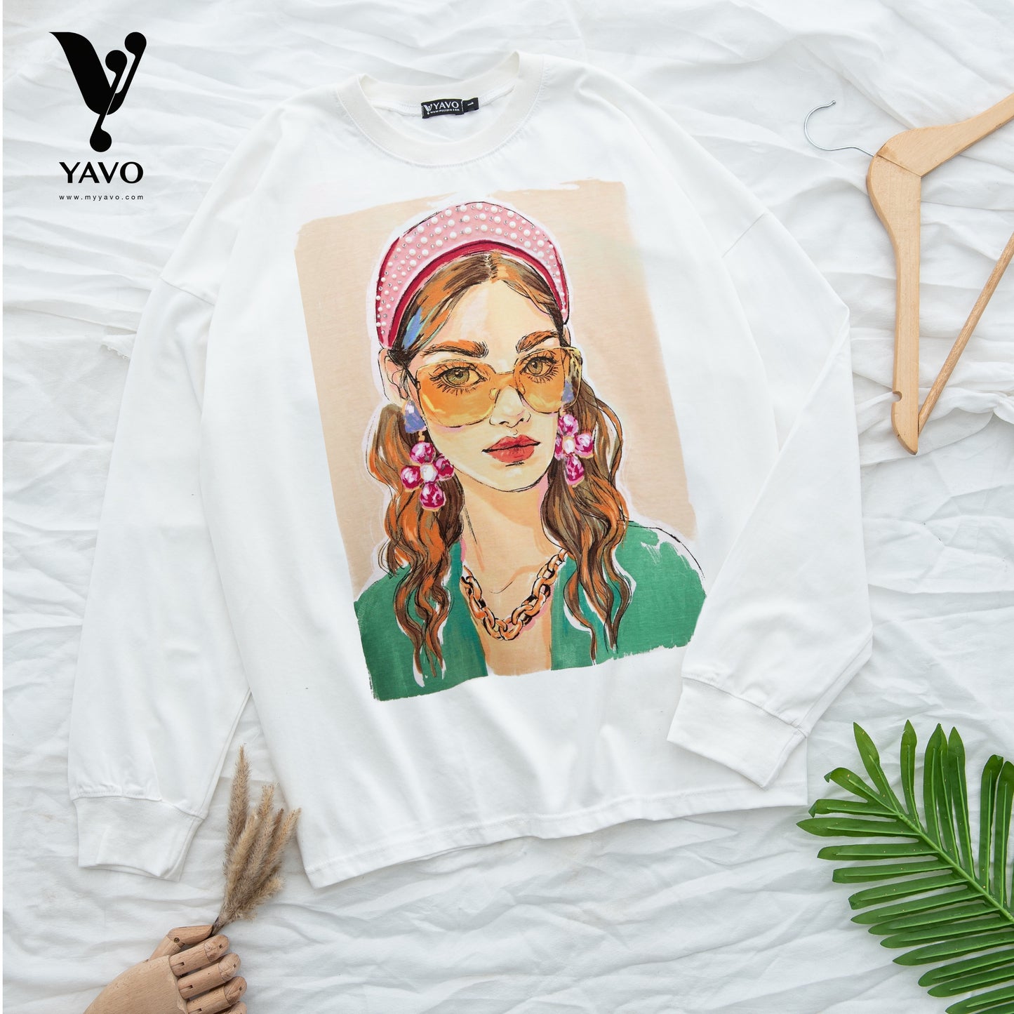 Sunglasses girl white Tshirt