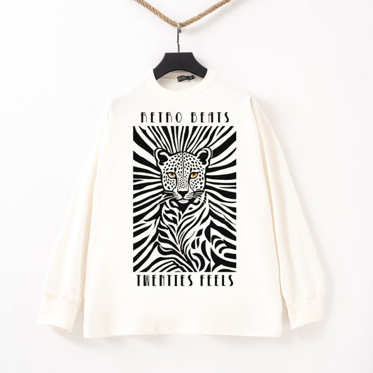 Retro beats white Tshirt