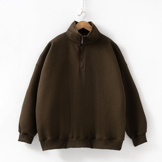 Plain brown zip up sweatshirt