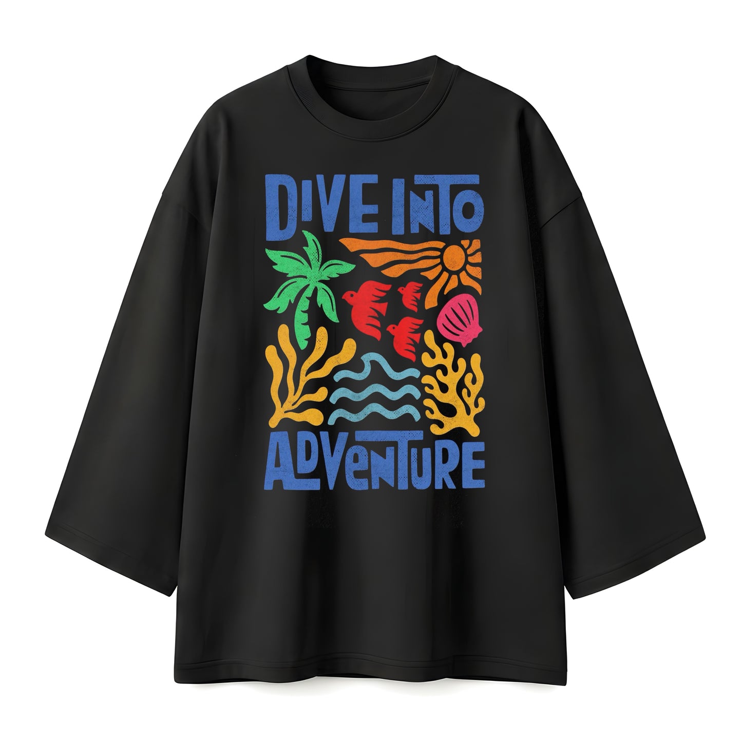 Adventure black oversize tshirt