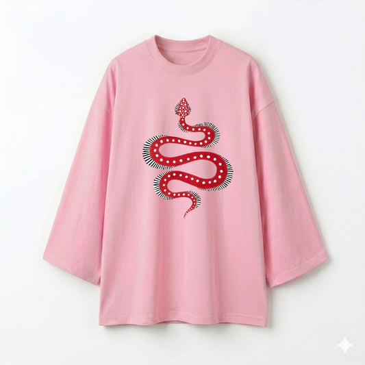 Snake pink oversize tshirt
