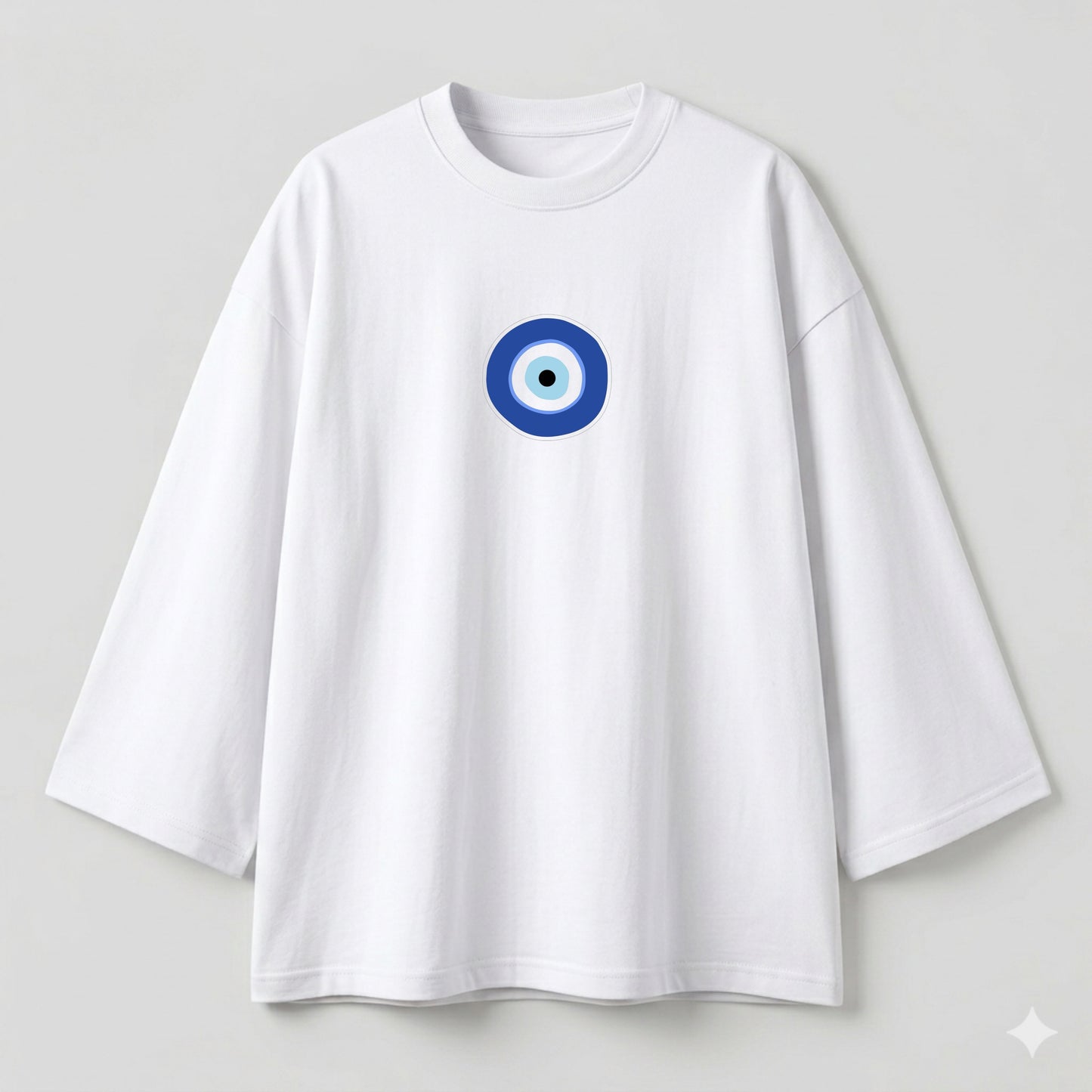 Evil eye white oversize tshirt