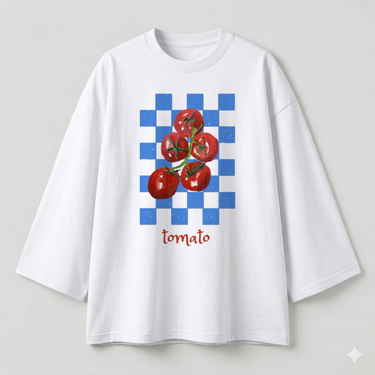Tomatoes white oversize tshirt