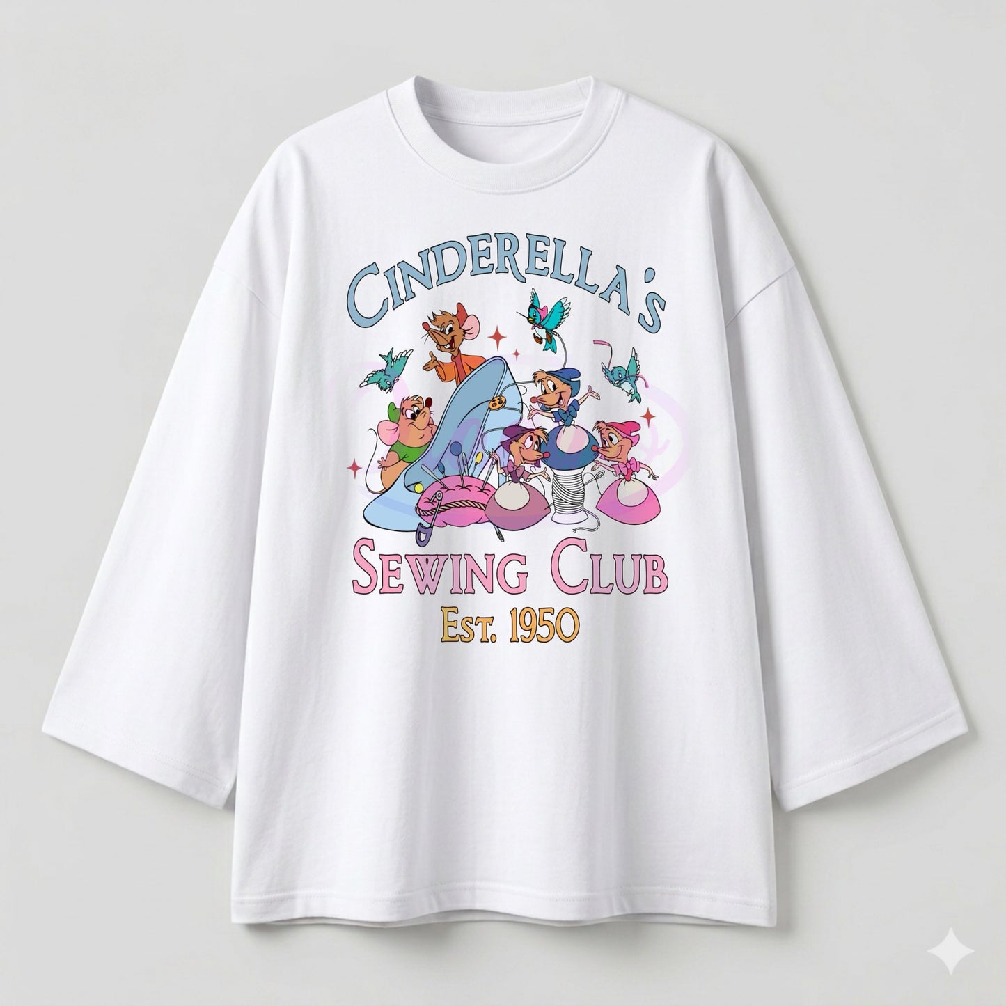 Sewing club white oversize tshirt