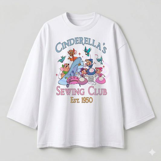 Sewing club white oversize tshirt
