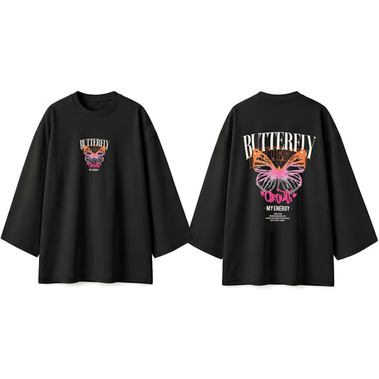 Butterfly black oversize tshirt