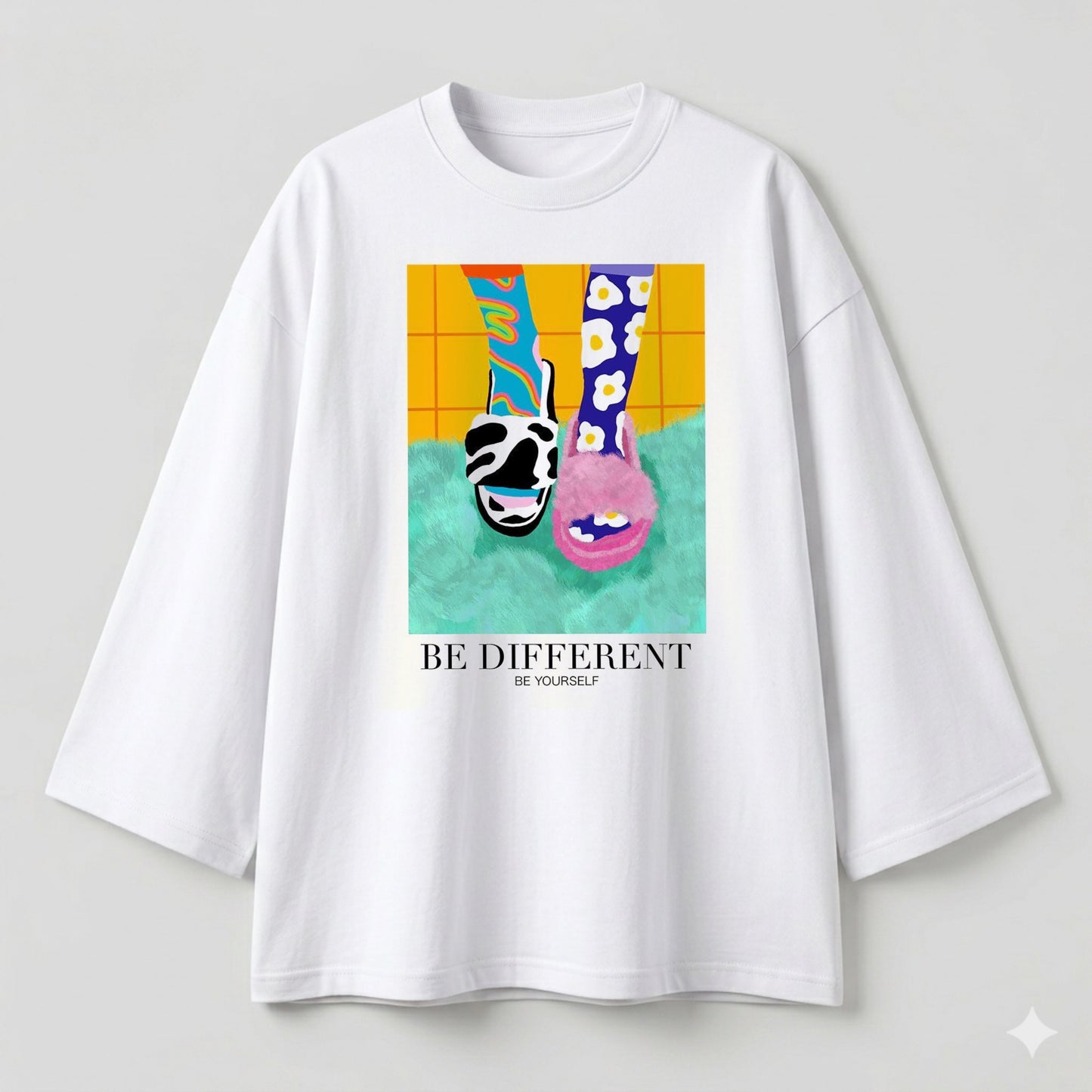 Be different white oversize tshirt