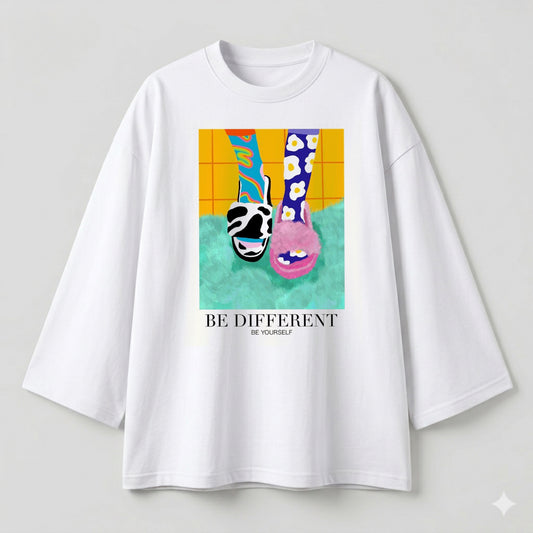 Be different white oversize tshirt