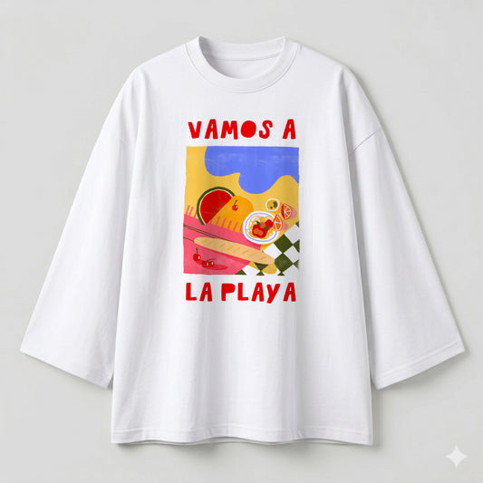 La playa white oversize tshirt