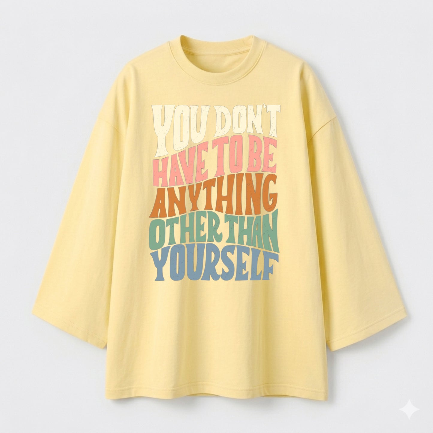 Quote yellow oversize tshirt