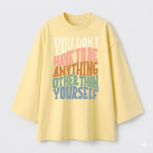 Quote yellow oversize tshirt