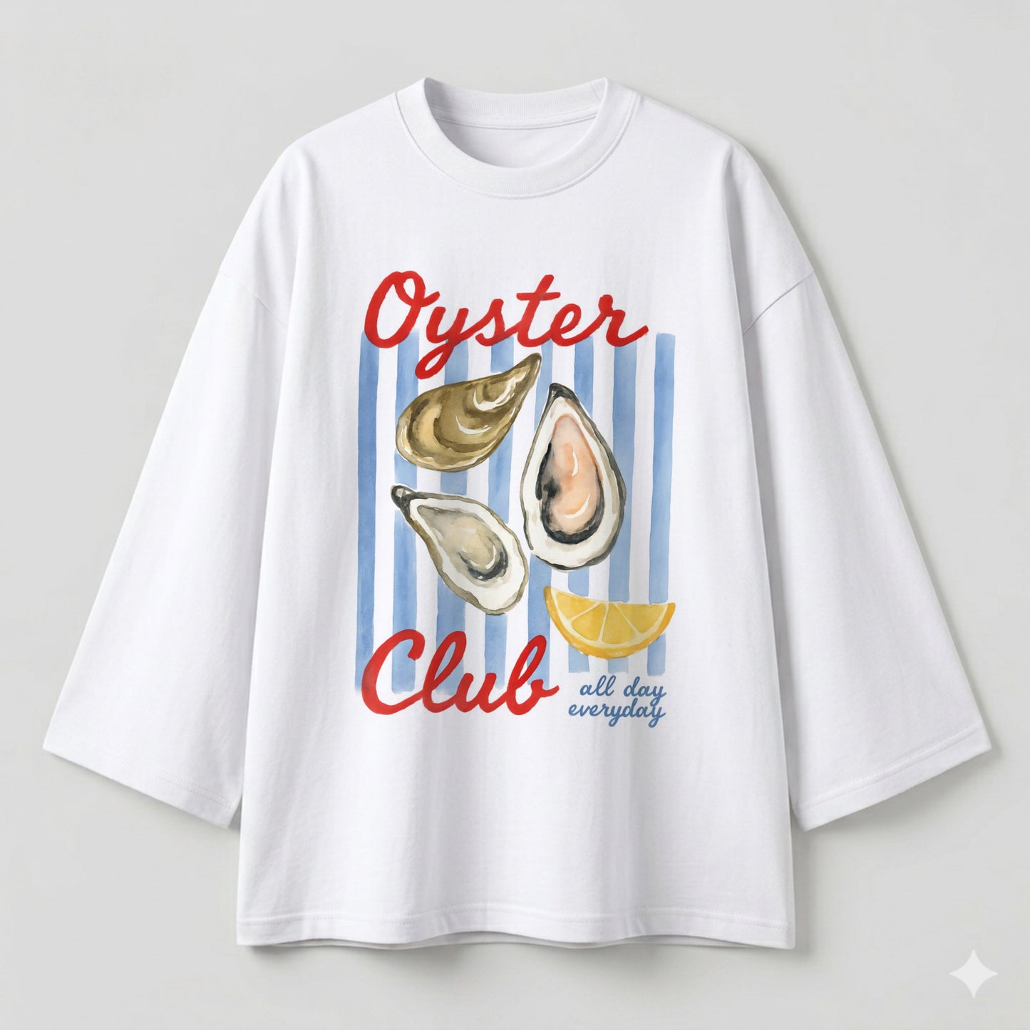 Oyster club white oversize tshirt
