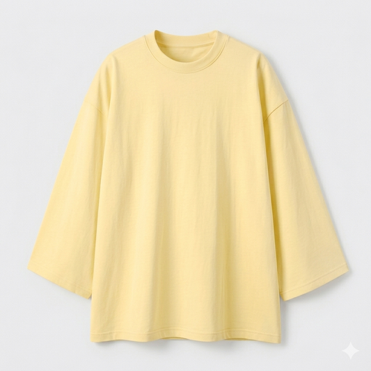 Plain yellow oversize tshirt