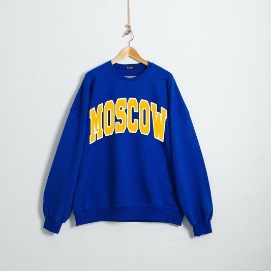 Moscow blue autumn crewneck