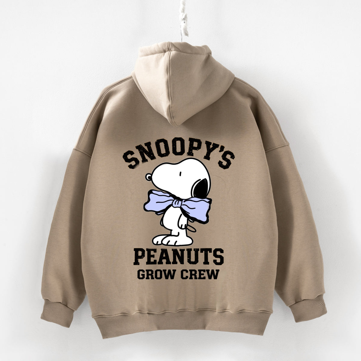 Snoopy blue bow coffee cream Hoodie