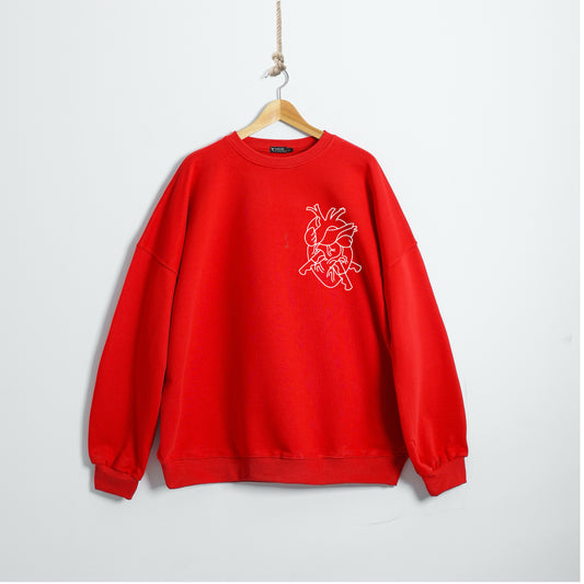 Love kills red autumn crewneck