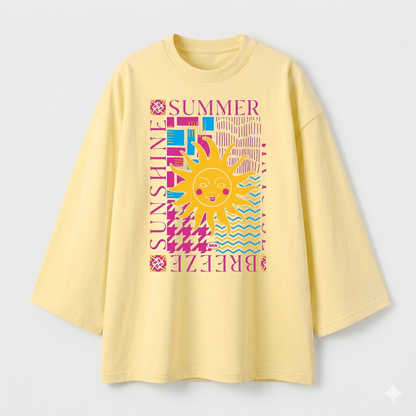Summer breeze yellow oversize tshirt