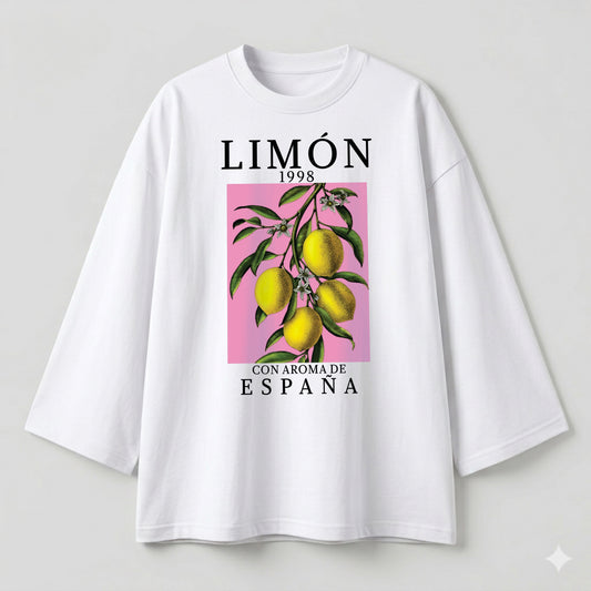 Limon espana white  oversize tshirt