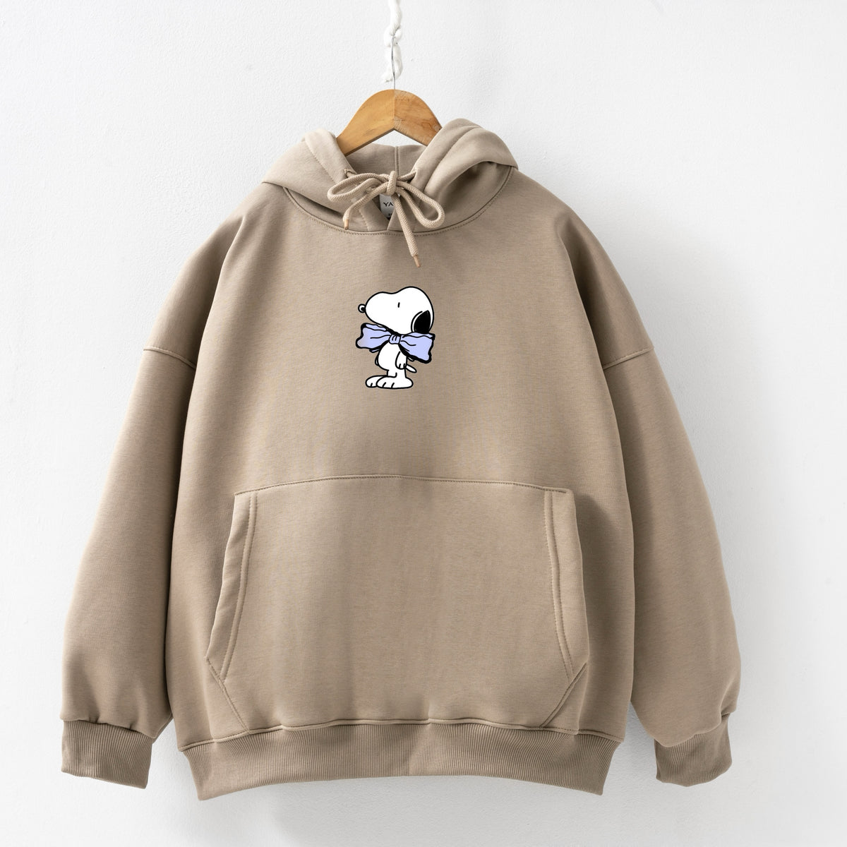 Snoopy blue bow coffee cream Hoodie