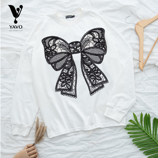 Bow white Tshirt