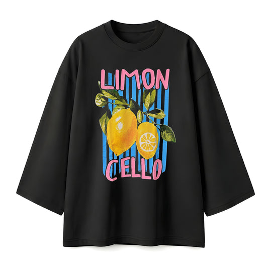 Lemon cello black oversize tshirt