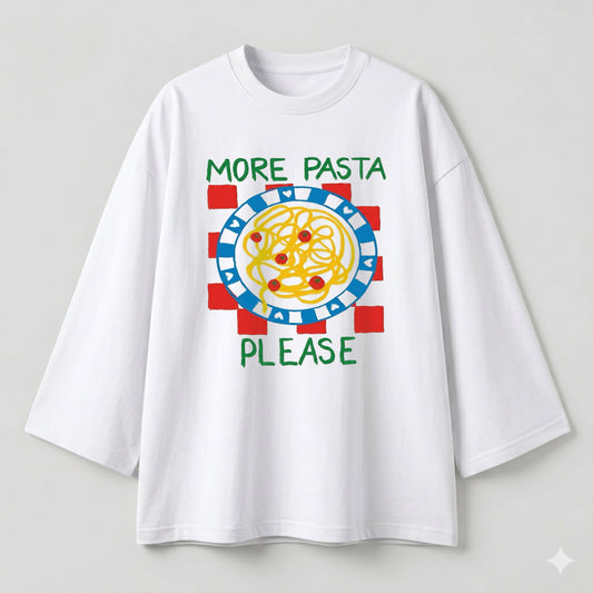 Pasta white oversize tshirt