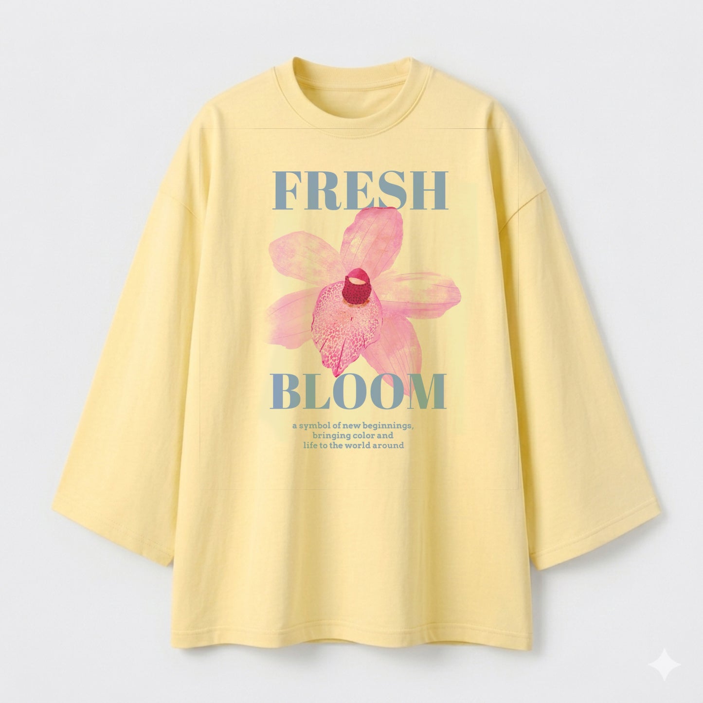 Fresh bloom yellow oversize tshirt