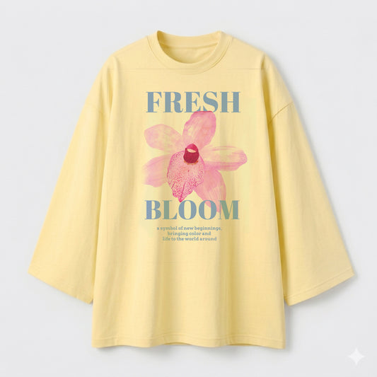 Fresh bloom yellow oversize tshirt