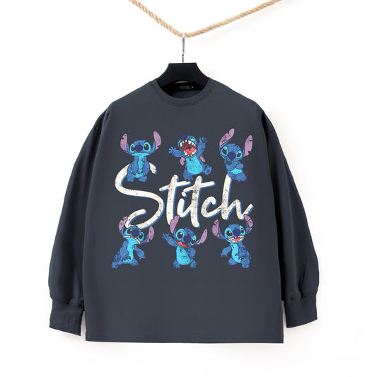 Stitch emojis gray Tshirt