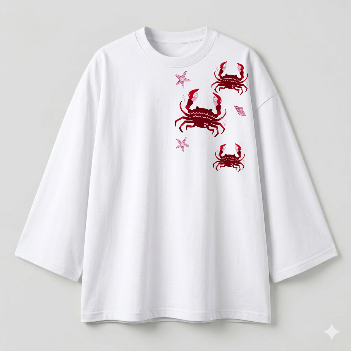 Pearl crabs white oversize tshirt