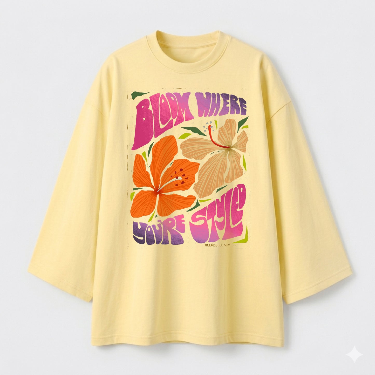Bloom yellow oversize tshirt
