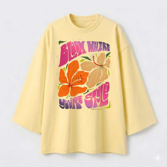 Bloom yellow oversize tshirt