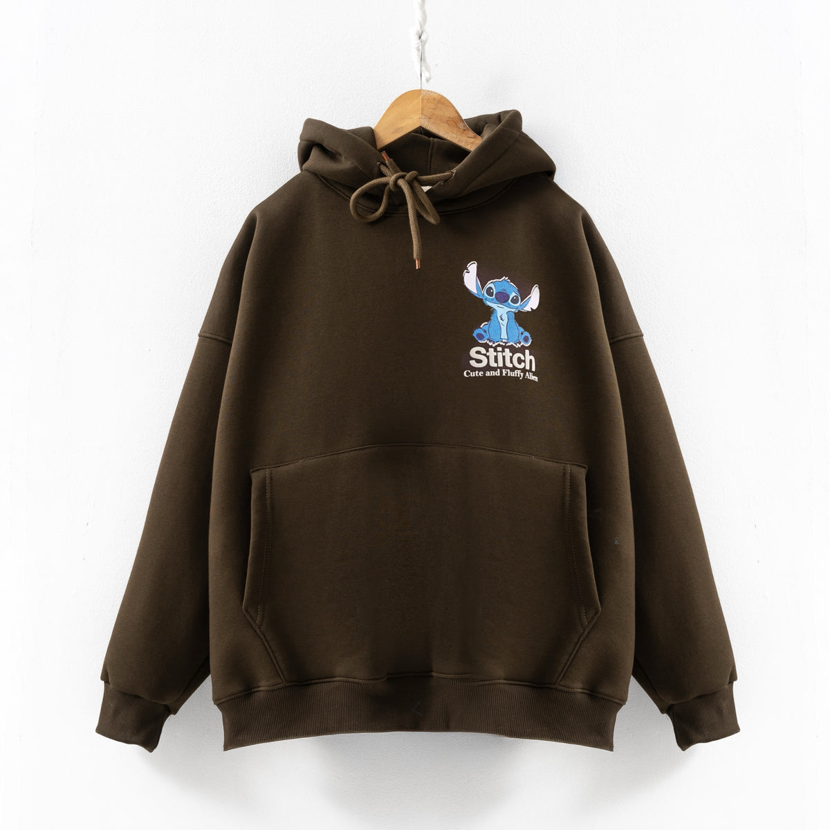 Stitch chocolate brown Hoodie